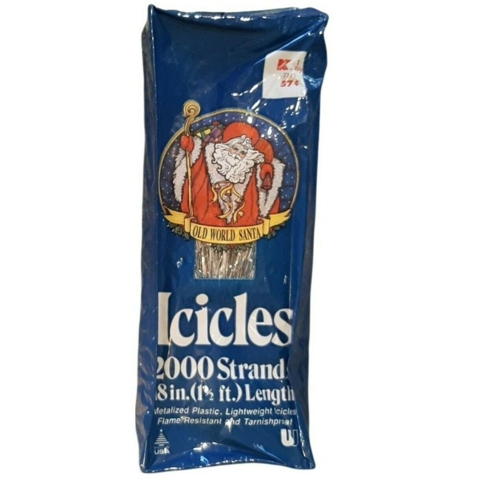 Vintage Tinsel Icicles Christmas Tree Decorations 2000 Strands 18" Length New